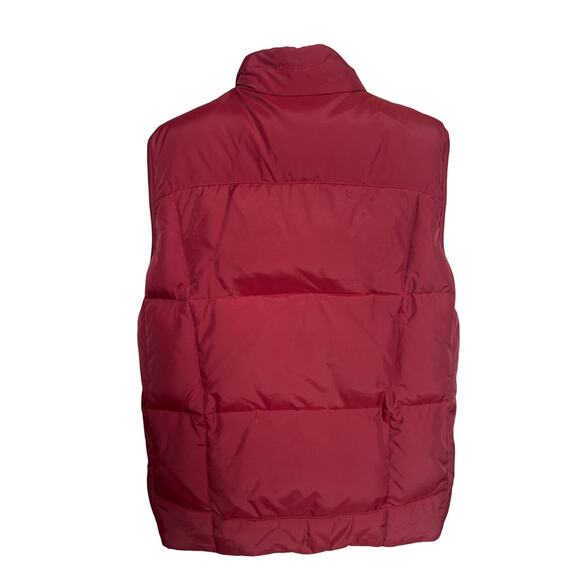 Eddie Bauer Goose Down Puffer Vest Red Mens Size L - Picture 2 of 5